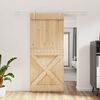vidaXL Sliding Door with Hardware Set 90x210 cm Solid Wood Pine