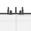 vidaXL Sliding Door Hardware Kit 366 cm Steel Black