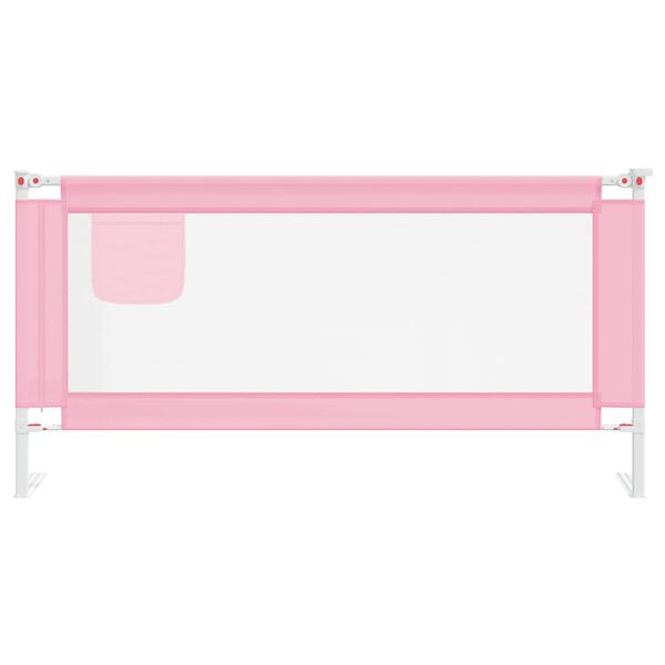 vidaXL Toddler Safety Bed Rail Pink 180x25 cm Fabric