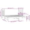 vidaXL Pull-out Day Bed without Mattress 2x(90x190) cm