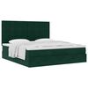 vidaXL Ottoman Bed with Mattresses Dark Green 160x200cm Velvet