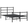 vidaXL Metal Bed Frame without Mattress with Footboard&nbsp;Black 120x190cm