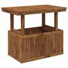 vidaXL Garden Coffee Table Solid Acacia Wood Height Adjustable Natural