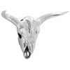 vidaXL Bull Skull Silver 49 x 10 x 36 cm Aluminium