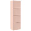 vidaXL Storage Cabinet 2 pcs Pink 60 x 40 x200 cm Cold-Rolled Steel