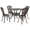 vidaXL Garden Table Set 5 pcs Bronze Cast Aluminium