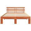 vidaXL Bed Frame with Headboard Wax Brown 120 x 190 cm Solid Pine Wood
