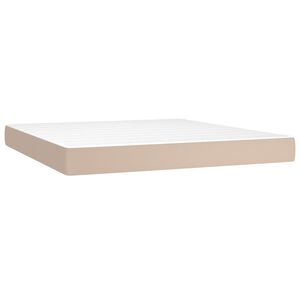 vidaXL Pocket Spring Bed Mattress Medium Cappuccino 180x200x20 cm Faux Leather
