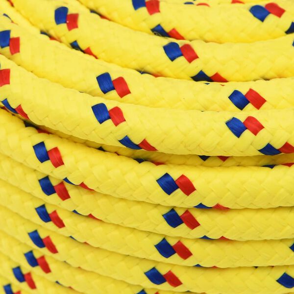 vidaXL Boat Rope Yellow 14 mm 100 m Polypropylene