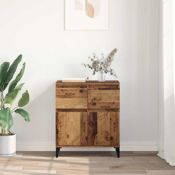 vidaXL Sideboard Old Wood 60 x 35 x 70 cm Engineered Wood and Iron