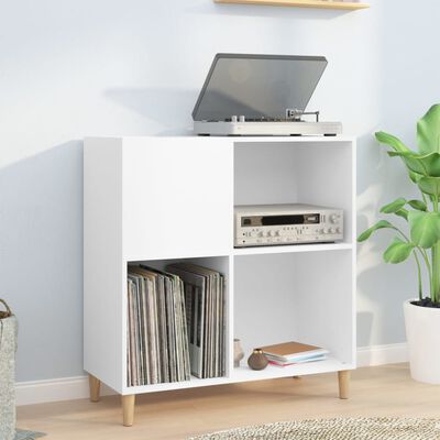 vidaXL Record Cabinet White 84.5x38x89 cm Engineered Wood