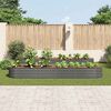 vidaXL Garden Raised Bed 400x80x44 cm Galvanised Steel Grey