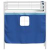 vidaXL Kids'Loft Bed Frame with Curtains White and Blue 100 x 201 cm