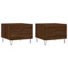 vidaXL Coffee Tables 2 pcs Brown Oak 50x50x40 cm Engineered Wood