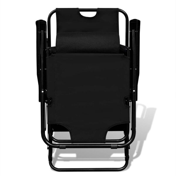 vidaXL Garden Chair Black Fabric