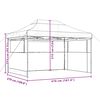 vidaXL Foldable Party Tent Pop-Up with 3 Sidewalls Brown