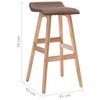 vidaXL Bar Stools 2 pcs Taupe Fabric