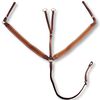 Leather Elastic Breastplate Martingale Adjustable Brown Full
