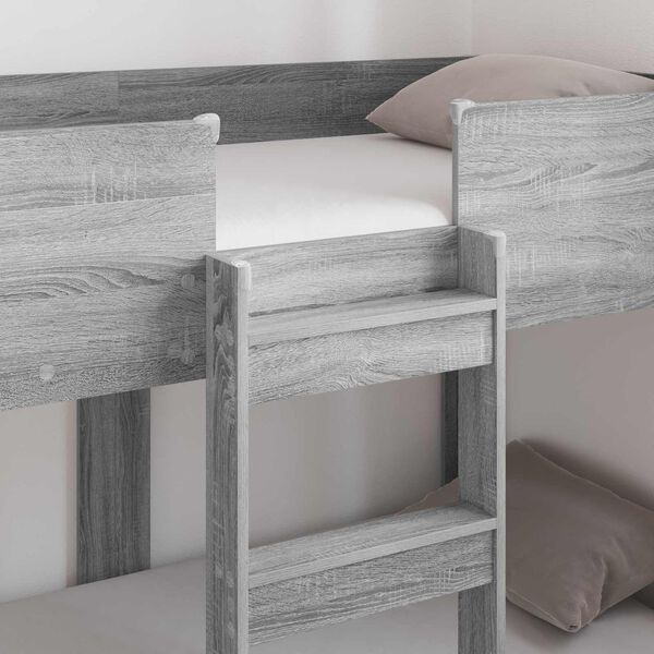 vidaXL Bunk Bed for Kids Grey Sonoma 80 x 160 cm Engineered Wood