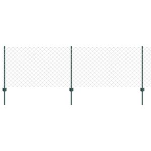 vidaXL Fence with Post Green