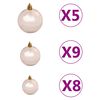 vidaXL Artificial Half Pre-lit Christmas Tree with Ball Set Green 210 cm