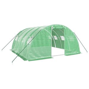 vidaXL Greenhouse with Steel Frame Green 16 m&sup2; 4x4x2 m