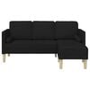 vidaXL Sofa Set with Cushion Black 173 x 131 x 67 cm Polyester