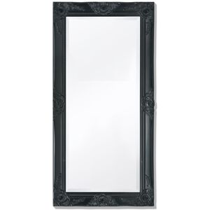 vidaXL Wall Mirror Baroque Style 100x50 cm Black