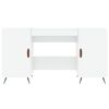 vidaXL Desk High Gloss White 140x50x75 cm Engineered Wood