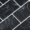vidaXL Subway Tile 20 pcs Black Marble 30.5 x 30.5 cm