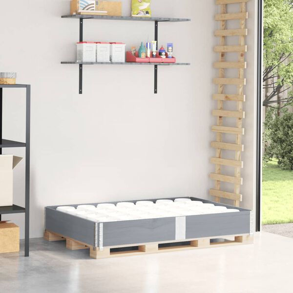 vidaXL Pallet Collar Grey 150x100 cm Solid Wood Pine