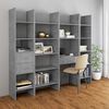 vidaXL Book Cabinet Concrete Grey 60x35x180 cm Engineered Wood