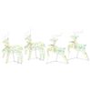 vidaXL LED Reindeers 4 pcs 80 LEDs Multicoulur 44 x 18 x 65.5 cm PET
