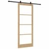 vidaXL Sliding Door ORKDAL Natural and Black 93 x 232 cm
