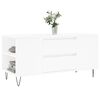 vidaXL Coffee Table White 102x44.5x50 cm Engineered Wood