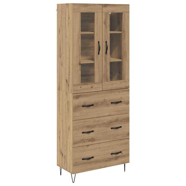 vidaXL Highboard Artisan Oak 69.5 x 34 x 90 cm Engineered Wood