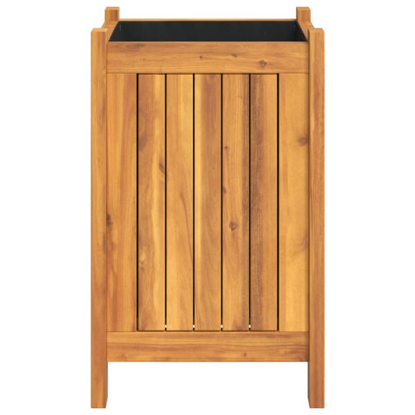 vidaXL Garden Planter with Liner 31x31x50 cm Solid Wood Acacia