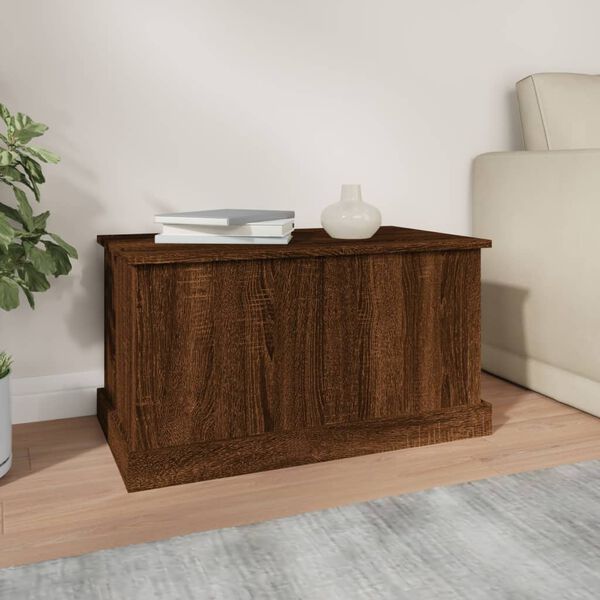 vidaXL Storage Box Brown Oak 70x40x38 cm Engineered Wood