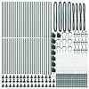 vidaXL Fence Post Other 52 pcs Grey 3.2 x 3.2 x 70 cm Steel