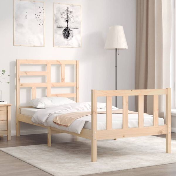 vidaXL Bed Frame without Mattress 90x200 cm Solid Wood Pine