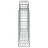 vidaXL Arched Gabion Baskets 20 pcs 200x30x100/120 cm Galvanised Iron