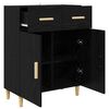 vidaXL Sideboard Black oak 34 x 69.5 x 89 cm Engineered wood