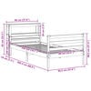 vidaXL Bed Frame with Headboard without Mattress 90x200 cm