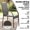 vidaXL Stackable Outdoor Chairs 2 pcs Poly Rattan Brown