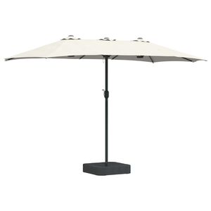 vidaXL Garden Parasol Sand and Anthracite 385 x 209 x 244 cm Polyester