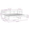 vidaXL Pull-out Day Bed without Mattress White 2x(80x200) cm
