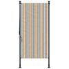 vidaXL Outdoor Roller Blind Yellow and White 100x270 cm Fabric&Steel
