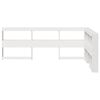 vidaXL Bookcase Headboard L-Shaped White 120 cm Solid Wood Pine