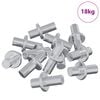 vidaXL Shelf Peg Plain 4500 pcs Silver 8.6 x 8.6 x 14.6 mm Steel