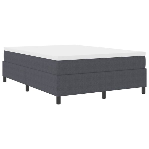 vidaXL Platform Bed Frame Dark Grey 140 x 200 cm Fabric